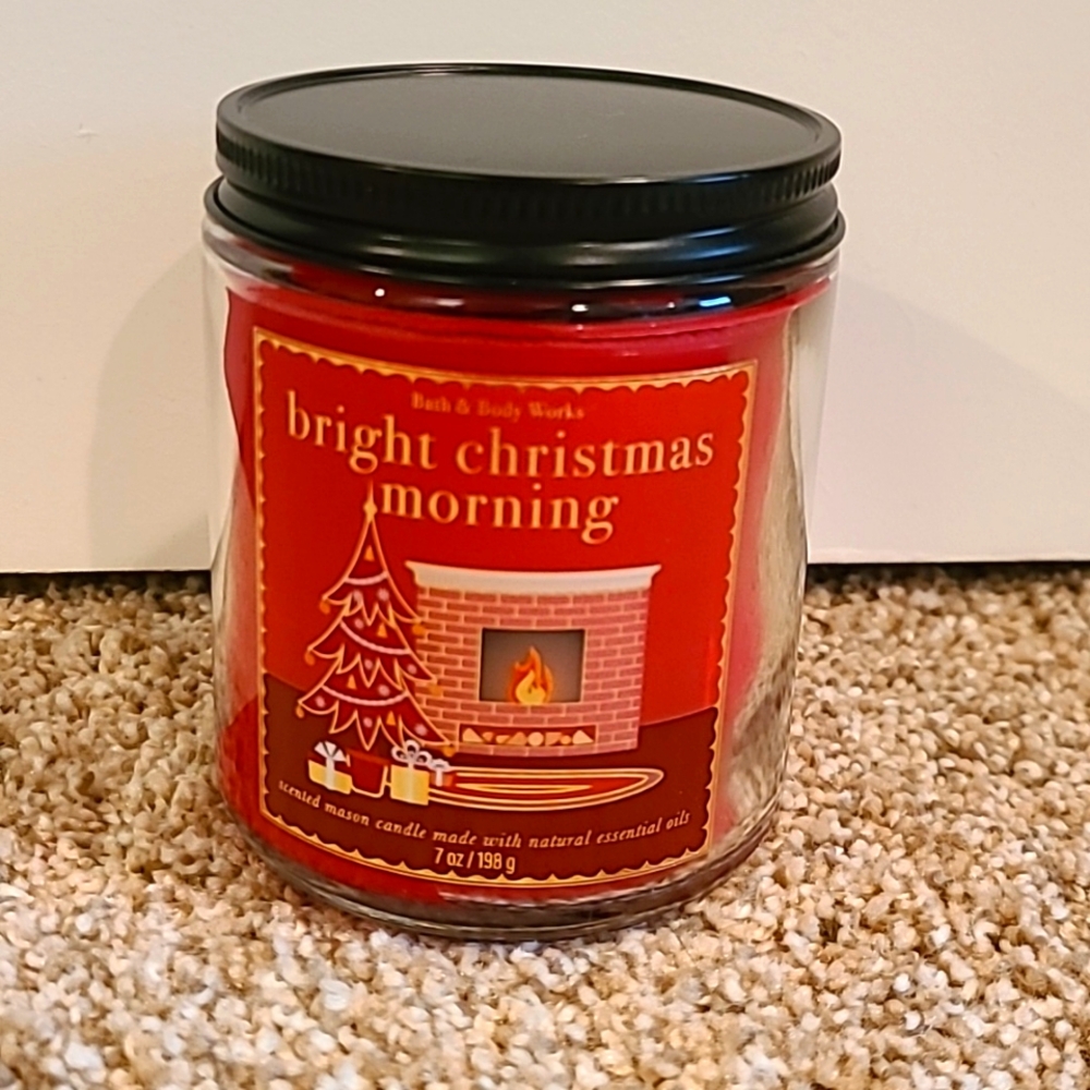 Bath & Body Works Mason Jar Single Wick Candle - BRIGHT CHRISTMAS MORNING